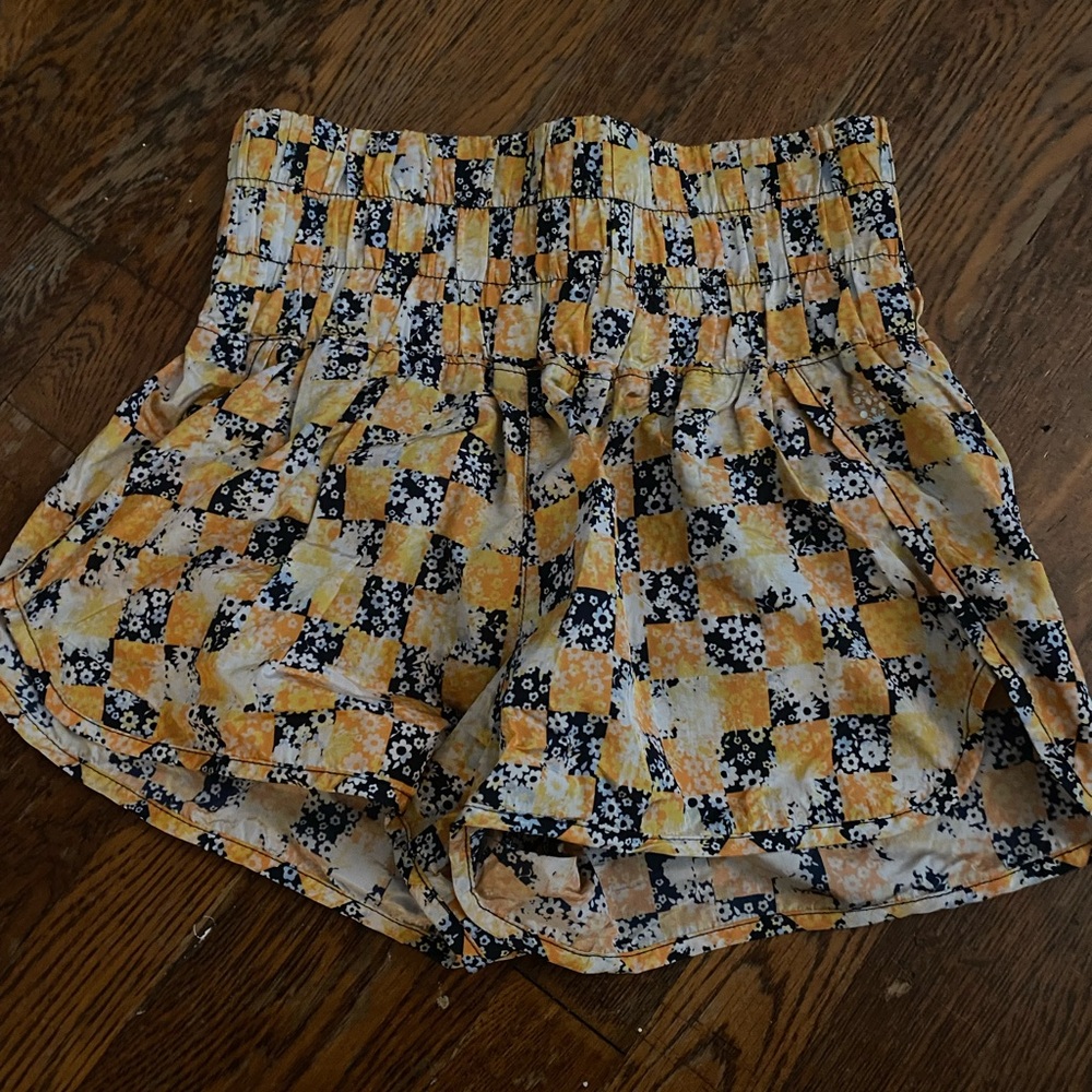 Free People Movement patterned athletic shorts